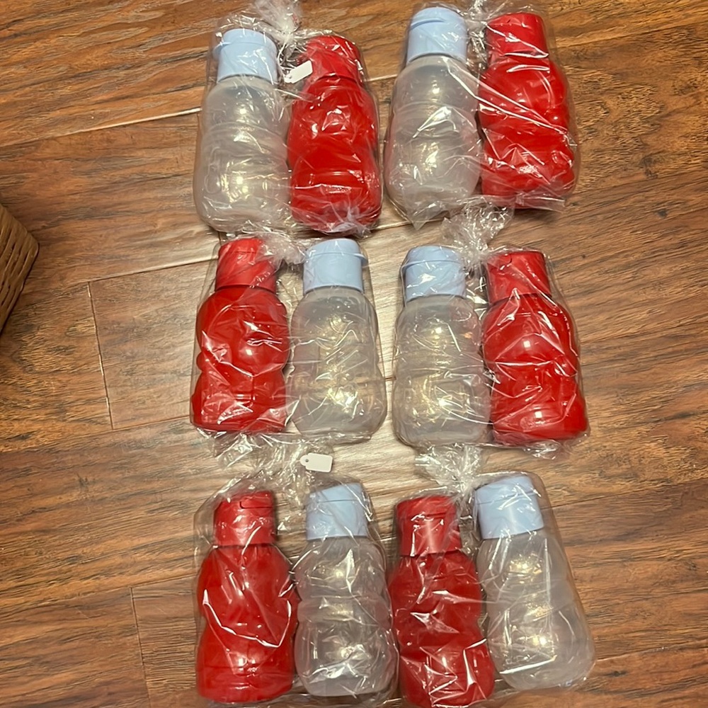 NEW Tupperware Kids Water Bottle Set Santa l Snowman